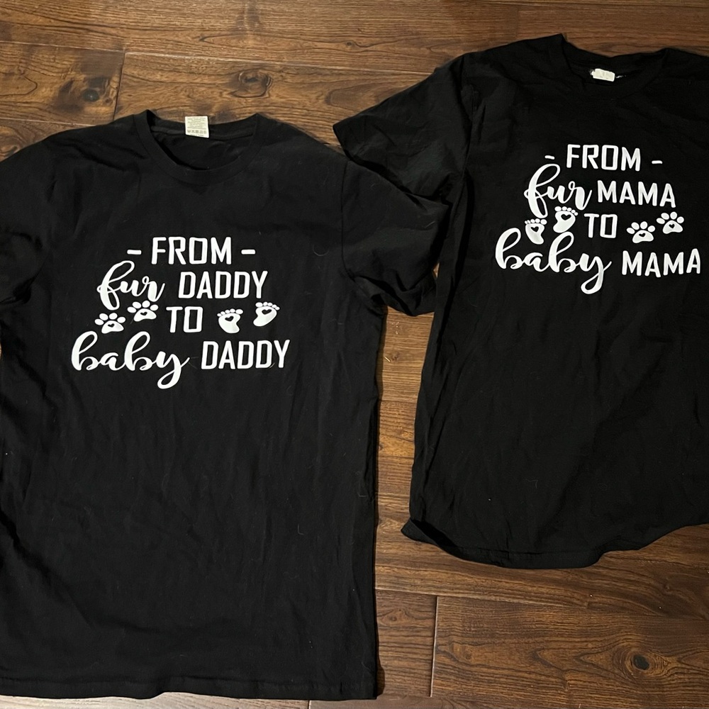 Black Graphic T-Shirts with White Text